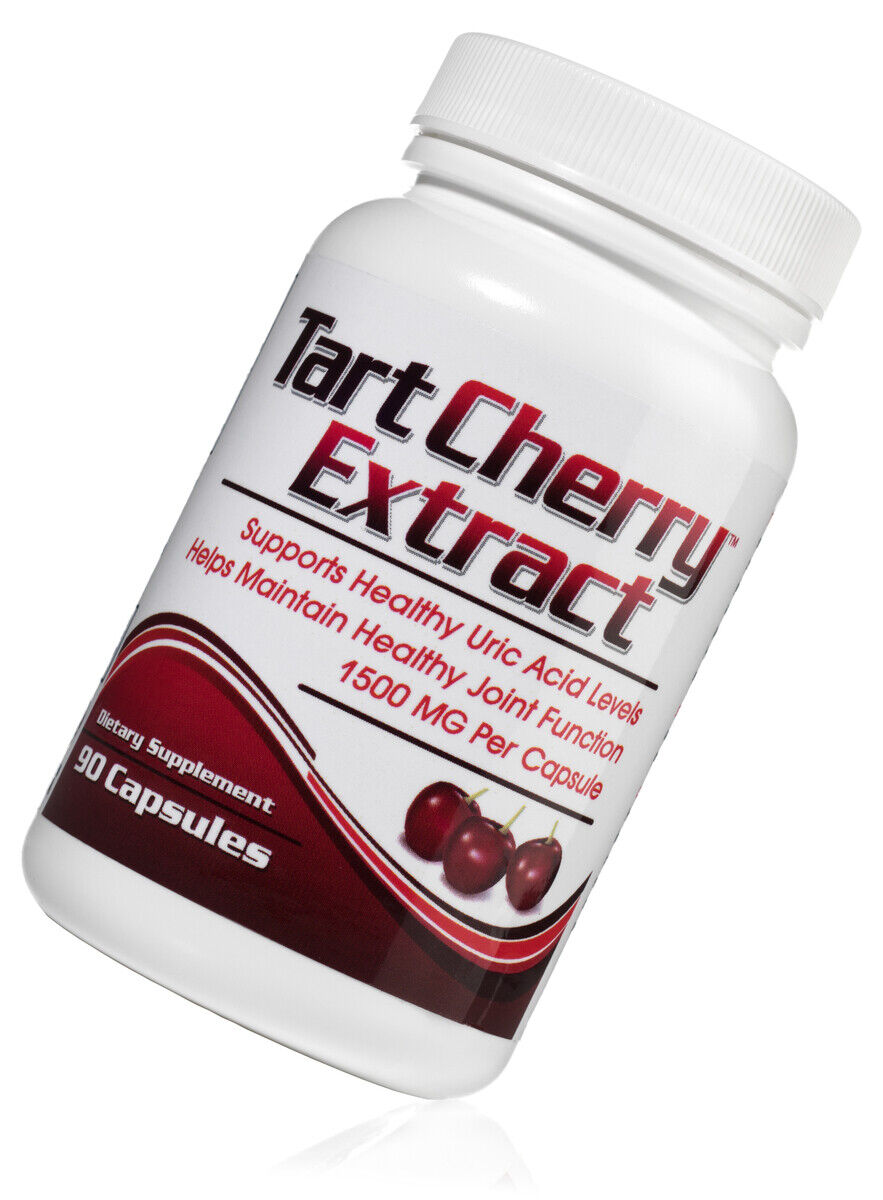 Tart Cherry Maximum Strength 1500mg Extract - 90 Vegetarian Capsules - Gout Pain
