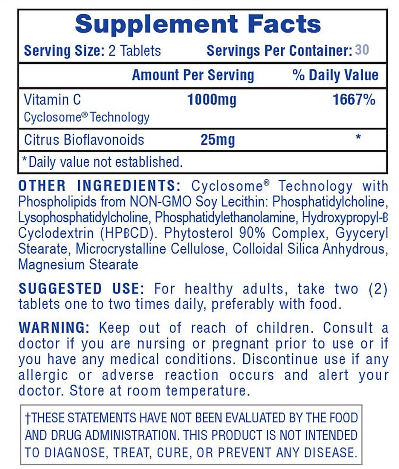 Liposomal Vitamin C Capsules High Absorption 1,000 mg Per Serving Immune Support
