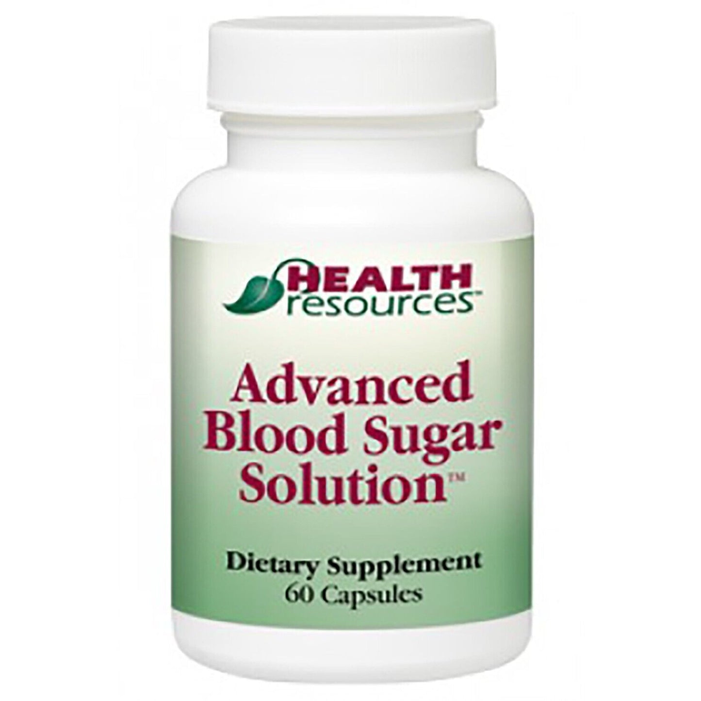 Advanced Blood Sugar Solution From Health Resources 60 Capsules