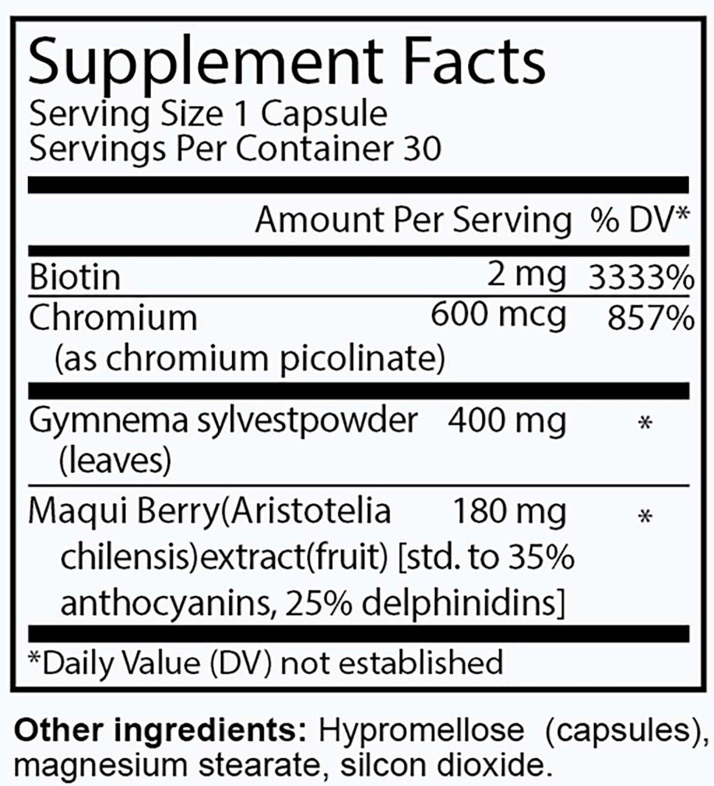 GlucoBerry Health Supplement by MD Process 30 Capsules Gluco Berry