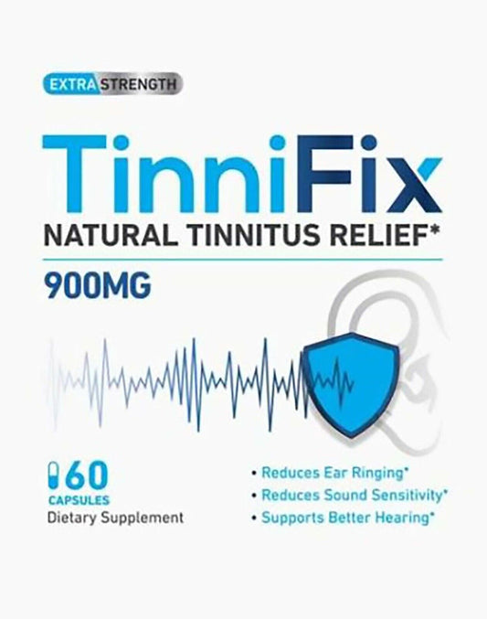 TinniFix Natural Tinnitus Relief Formula Ear Ringing Support New 60 Capsules