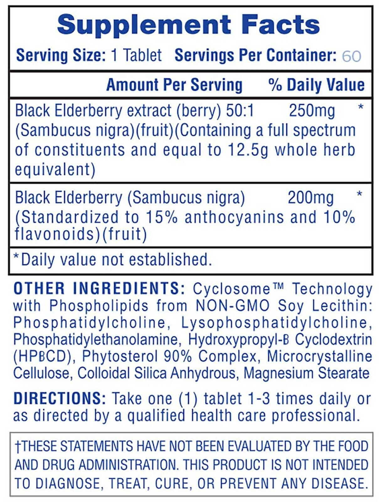 Elderberry High Absorption Liposomal Pills Immune System Support