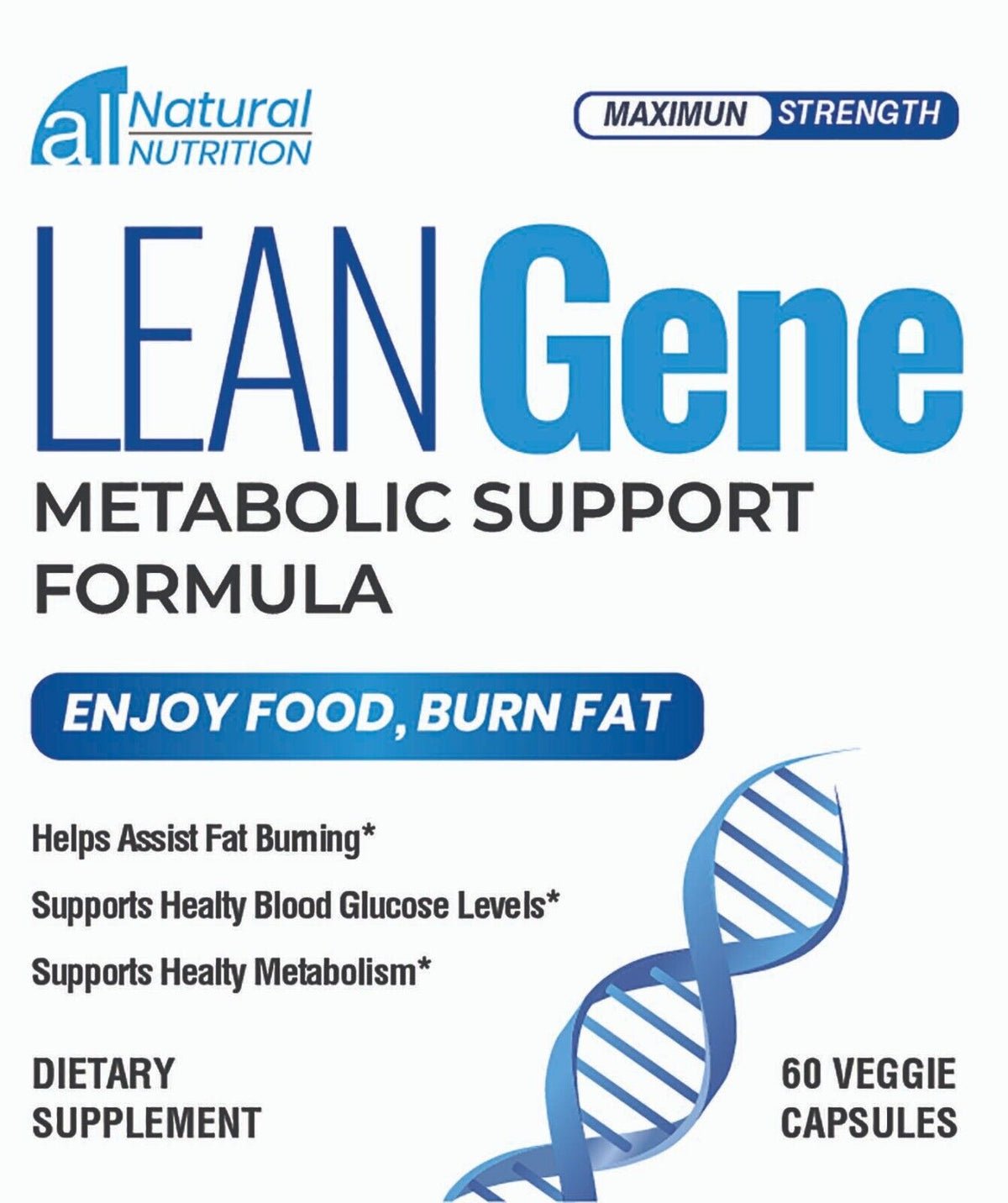 Lean Supplements Lean Gene Metabolic Weight Loss Support Supplement - 60 Capsules ...